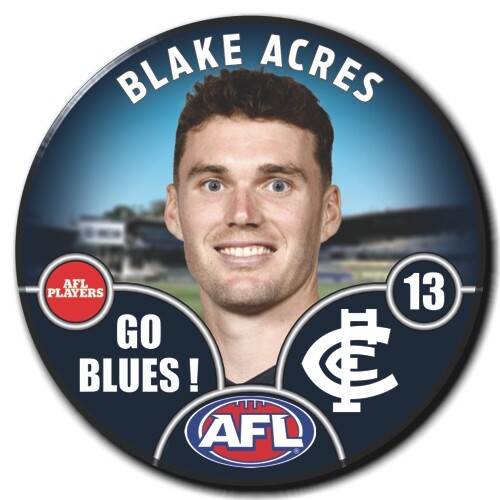 Carlton Blues 2025 Player Pin Badge - ACRES