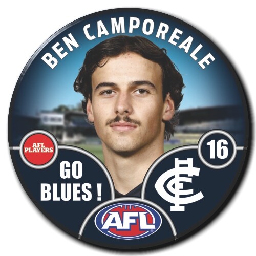 Carlton Blues 2025 Player Pin Badge - CAMPOREALE, B