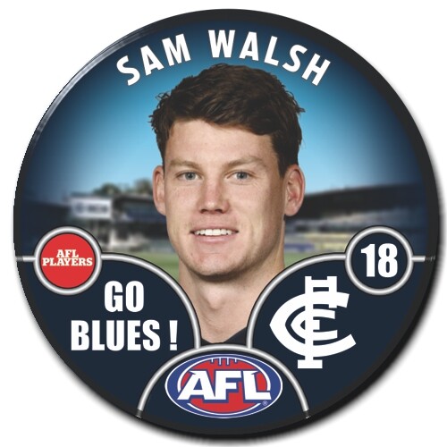 Carlton Blues 2025 Player Pin Badge - WALSH