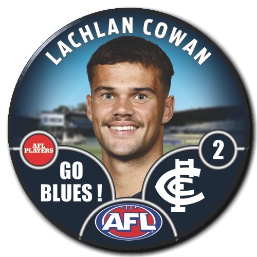 Carlton Blues 2025 Player Pin Badge - COWAN