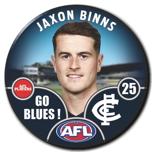 Carlton Blues 2025 Player Pin Badge - BINNS