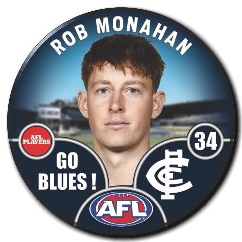 Carlton Blues 2025 Player Pin Badge - MONAHAN