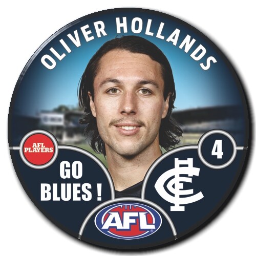 Carlton Blues 2025 Player Pin Badge - HOLLANDS, O