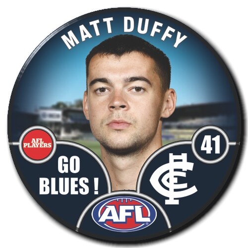 Carlton Blues 2025 Player Pin Badge - DUFFY