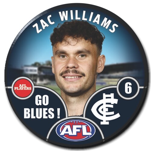 Carlton Blues 2025 Player Pin Badge - WILLIAMS