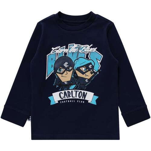 Carlton Blues Kids Long Sleeve Tee