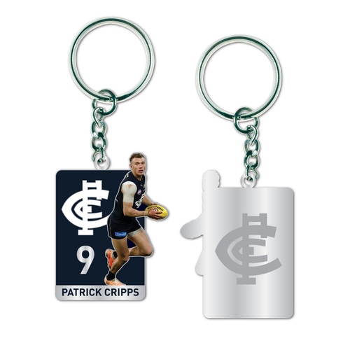 Carlton Blues Patrick Cripps Metal Keyring 