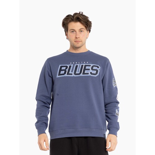 Carlton Blues Mens Multi Logo Crew