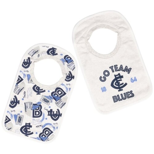 Carlton Blues Baby Go Team Bibs 2 Pk