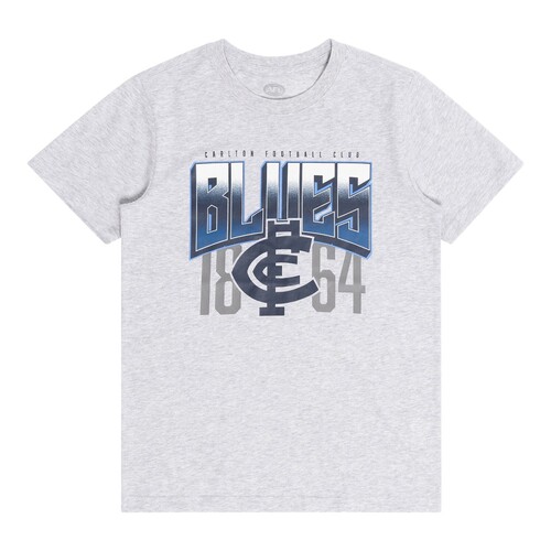 Carlton Blues Youths Grey Supporter Tee