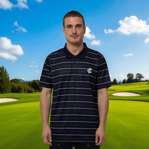 Carlton Blues Mens Striped Polo