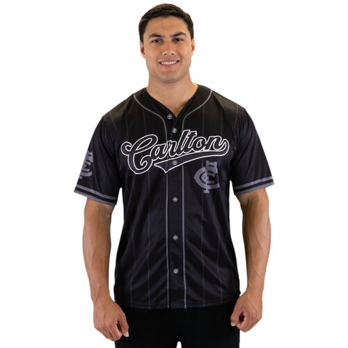 Carlton Blues Blackout Baseball Shirt