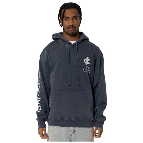 Carlton Blues Mens Acid Wash Hoodie