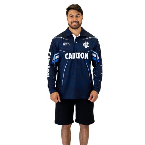 Carlton Blues Cyber Adults Fishing Shirt