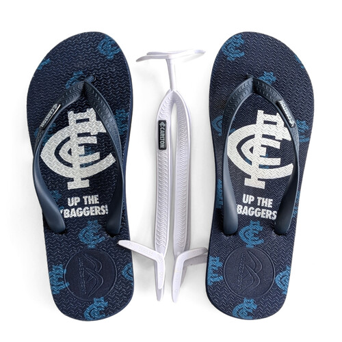 Carlton Blues Boomerangz Thongs w/extra Straps