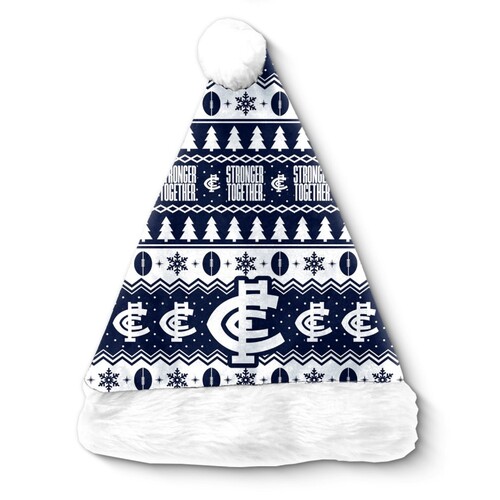 Carlton Blues Christmas Santa Hat