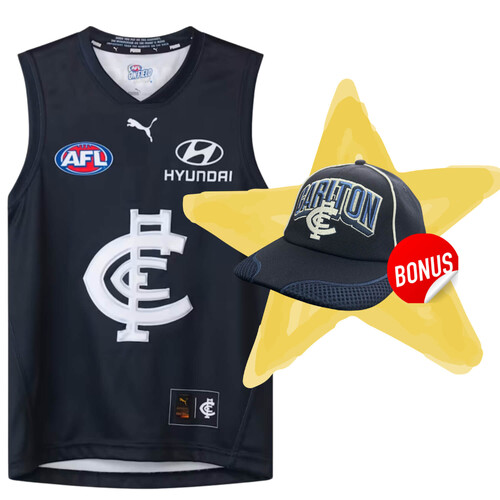 Carlton Blues Puma Adults Home Guernsey + Free Cap