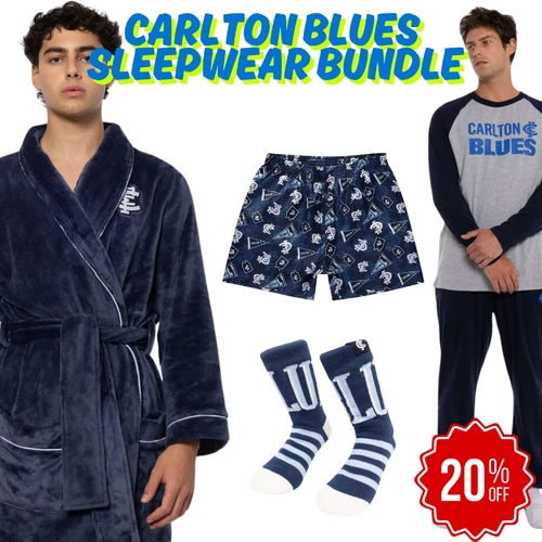 Carlton Blues Mens Sleepwear Value Bundle