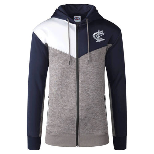Carlton Blues Mens Premium Zipped Hood