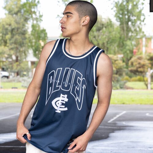 Carlton Blues Mens Basketball Singlet