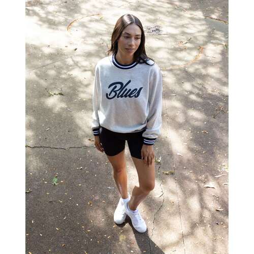 Carlton Blues Womens Script Crew Top