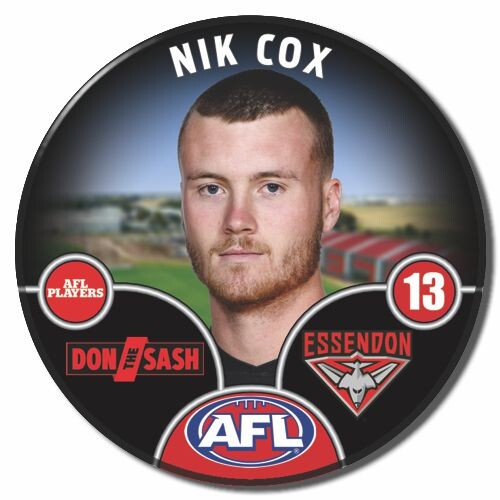 Essendon Bombers 2025 Player Pin Badge - COX