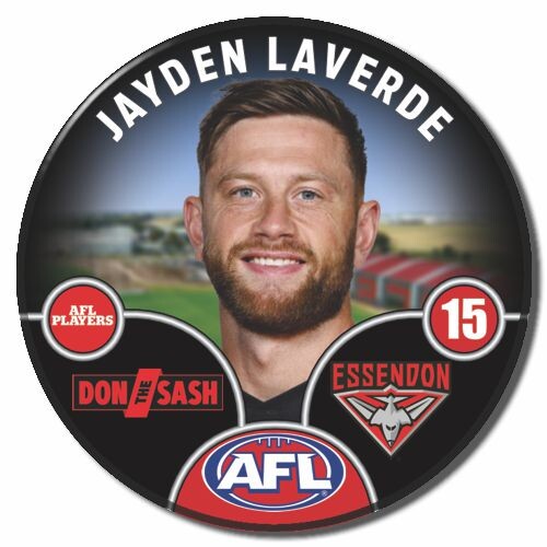 Essendon Bombers 2025 Player Pin Badge - LAVERDE