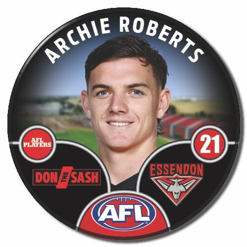 Essendon Bombers 2025 Player Pin Badge - ROBERTS