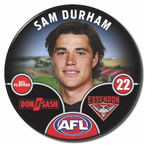 Essendon Bombers 2025 Player Pin Badge - DURHAM