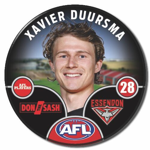 Essendon Bombers 2025 Player Pin Badge - DUURSMA