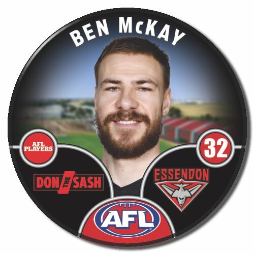 Essendon Bombers 2025 Player Pin Badge - MCKAY