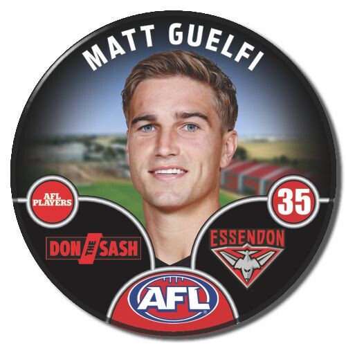 Essendon Bombers 2025 Player Pin Badge - GUELFI