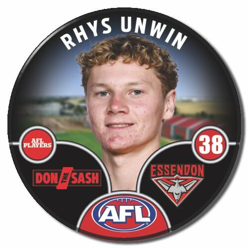 Essendon Bombers 2025 Player Pin Badge - UNWIN