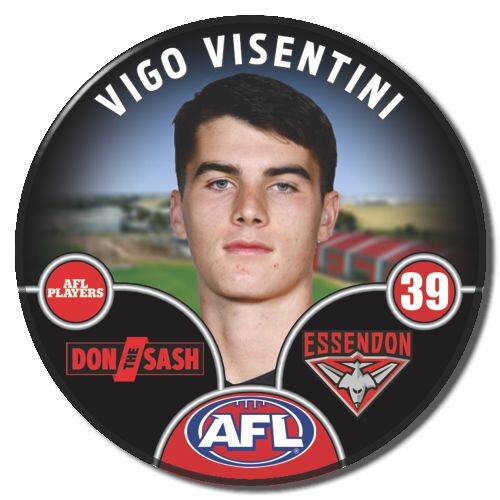 Essendon Bombers 2025 Player Pin Badge - VISENTINI