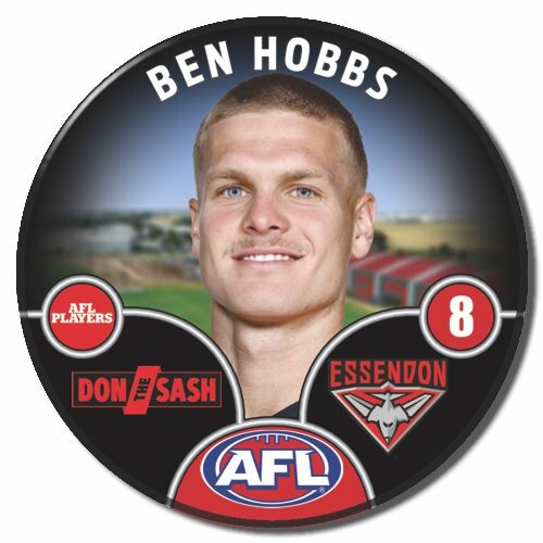 Essendon Bombers 2025 Player Pin Badge - HOBBS