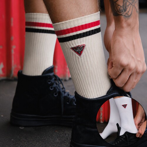 Essendon Bombers Sneaker Socks 2 Pack Gift Box