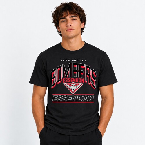 Essendon Bombers Mens Arch Stack Tee 