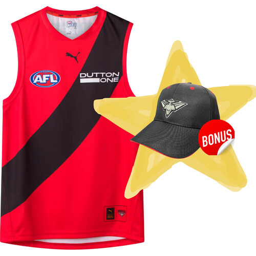 Essendon Bombers Puma Adults Clash Guernsey + Free Cap