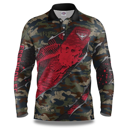 Essendon Bombers Bones Fishing Shirt