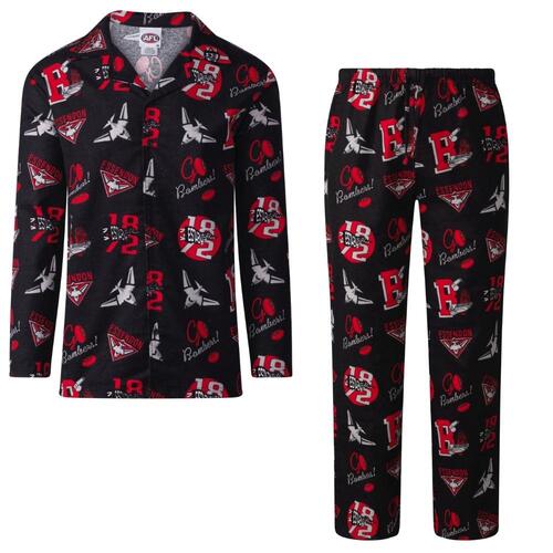 Essendon Bombers Mens Flannel PJ Set