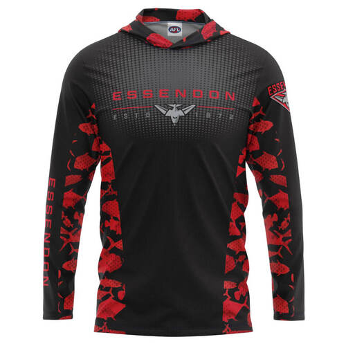 Essendon Bombers Adults Hooded Fishing Shirt