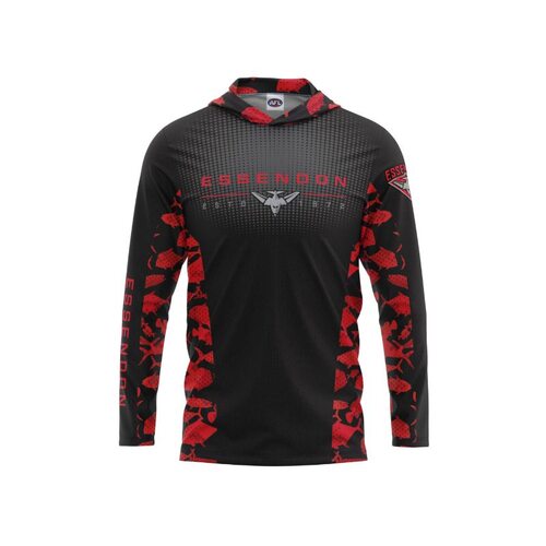 Essendon Bombers Youths Hooded Fishing Shirt
