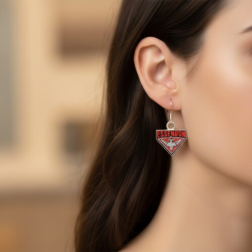 Essendon Bombers Colour Logo Earrings