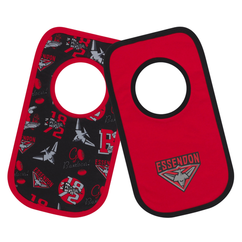 Essendon Bombers Baby Bibs Pack of 2