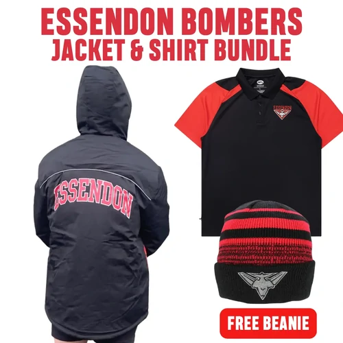 Essendon Bombers Jacket & Polo Combo