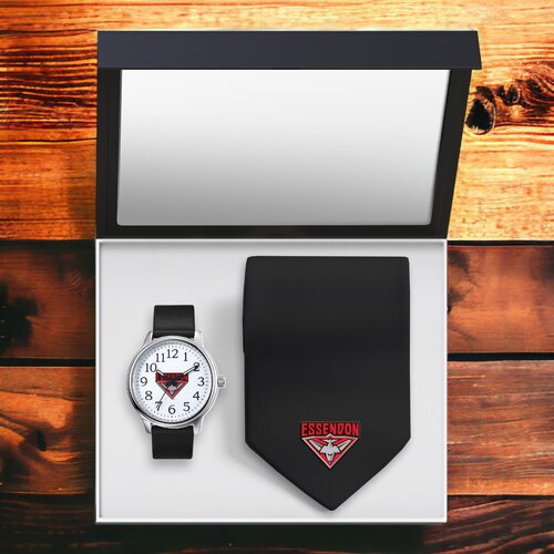 Essendon Bombers Watch and Tie Gift Set