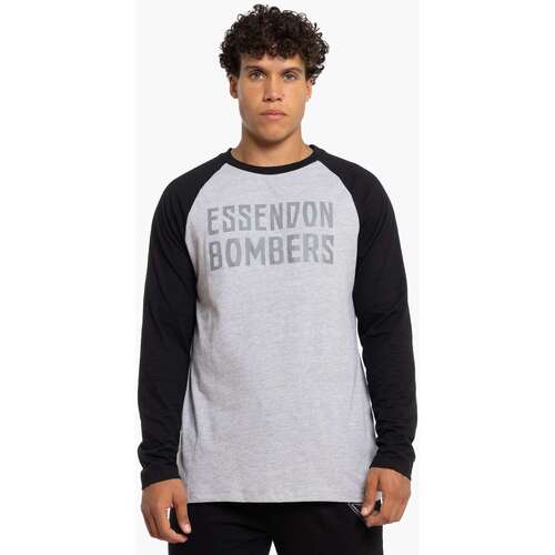 Essendon Bombers Mens Raglan Cuffed PJ Set