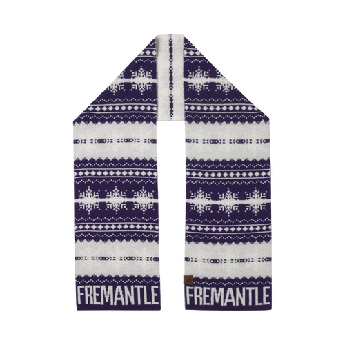 Fremantle Dockers Snowflake Scarf - Premium Merino Wool