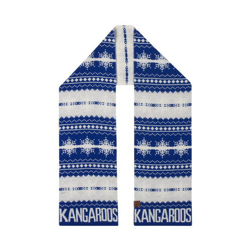 North Melbourne Kangaroos Snowflake Scarf - Premium Merino Wool