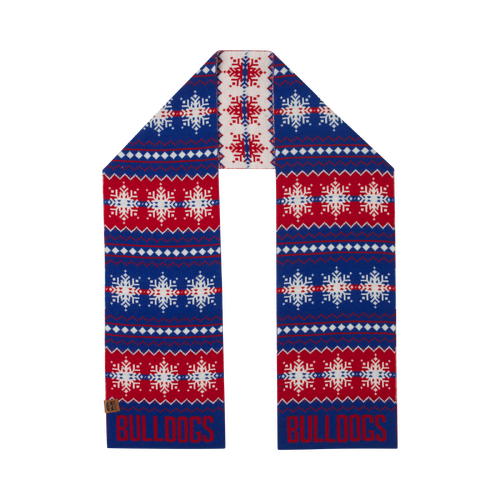 Western Bulldogs Snowflake Scarf - Premium Merino Wool